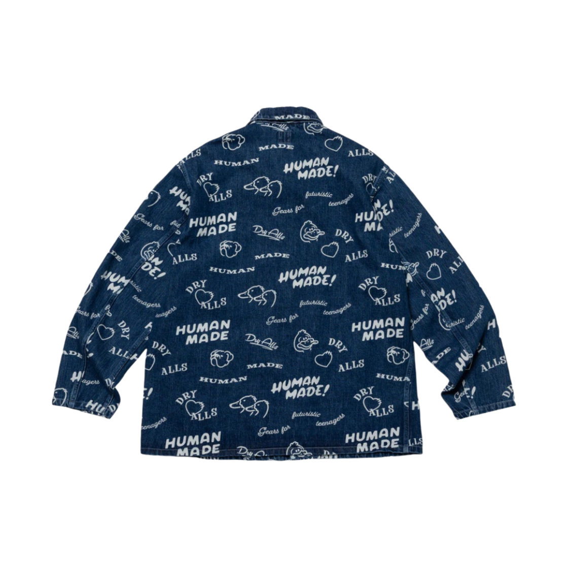 휴먼 메이드 프린티드 데님 커버롤 자켓 인디고(Human Made Printed Denim Coverall Jacket Indigo) - 2