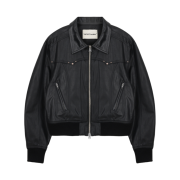 Vacant Archive Bellamy Leather Colloar Jacket Black