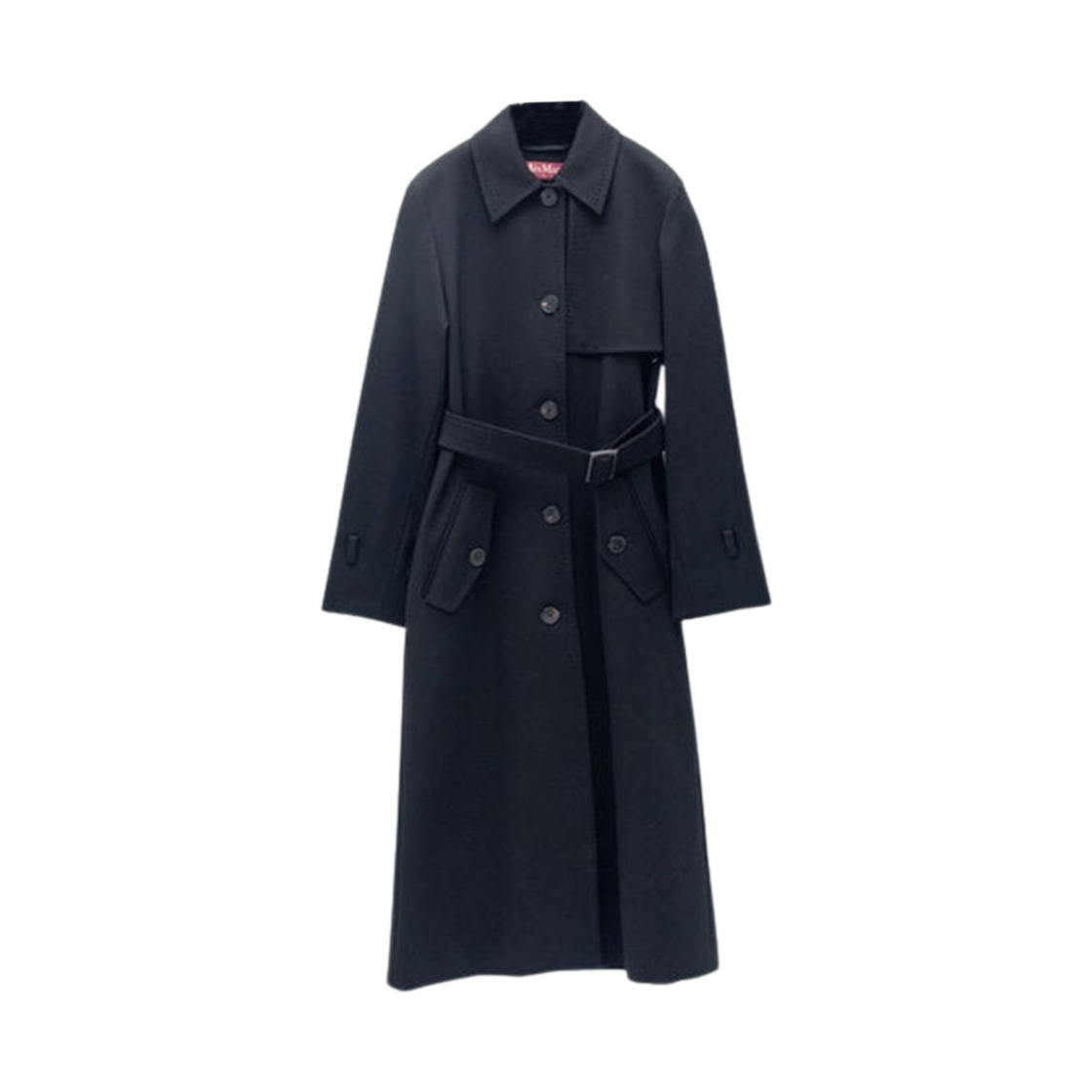 (W) 막스마라 스튜디오 판필로 롱 코트 블랙