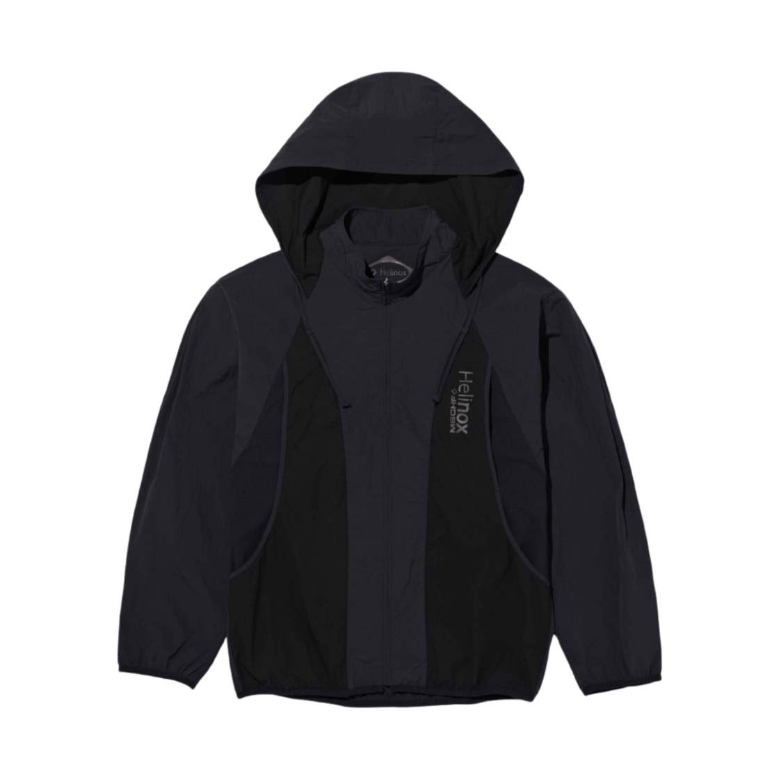 (W) 미스치프 x 헬리녹스 라이트웨이트 윈드브레이커 블랙((W) Mischief x Helinox Lightweight Windbreaker Black)