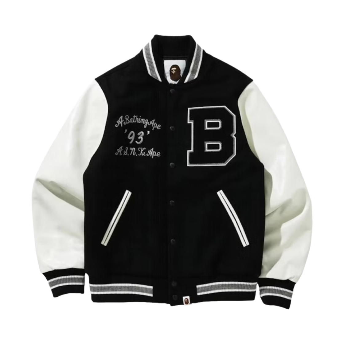 베이프 바시티 자켓 블랙(BAPE Varsity Jacket Black) - 1