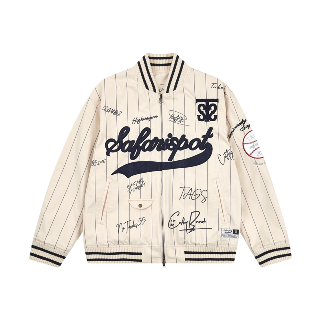 saf00241 Safarispot Roux Base Uniform Autograph Team Reversible Varsity Ivory