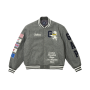 Palace x Gap Varsity Jacket Grey - 24SS