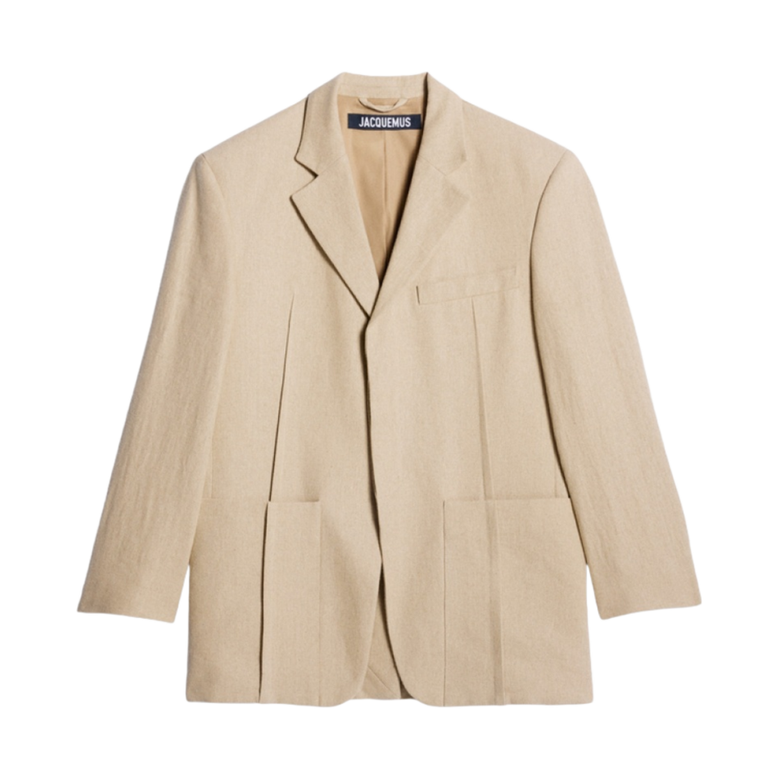 (W) 자크뮈스 라 베스테 D 옴므 스퀘어 자켓 베이지((W) Jacquemus La Veste D Homme Square Jacket Beige) - 1