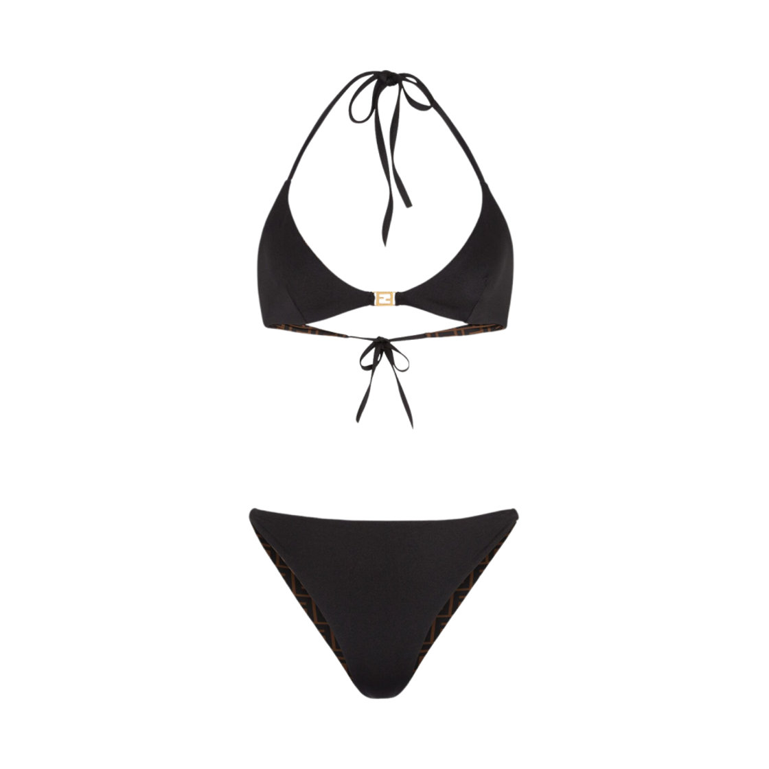 (W) 펜디 라이크라 비키니 브라운 블랙((W) Fendi Lycra Bikini Brown Black) - 1