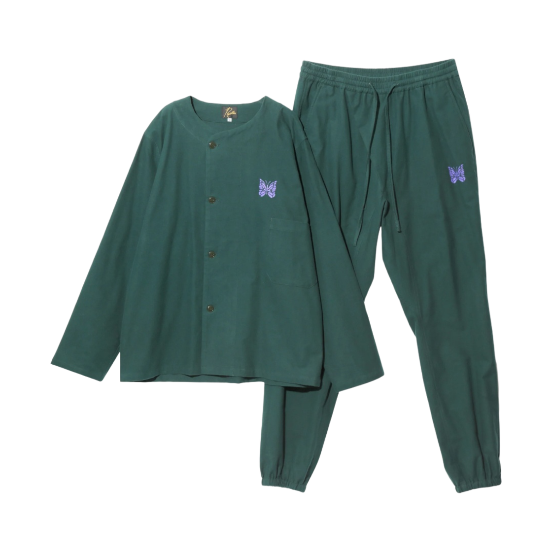 니들스 파자마 세트 코튼 플란넬 그린(Needles Pajama Set Cotton Flannel Green) - 1