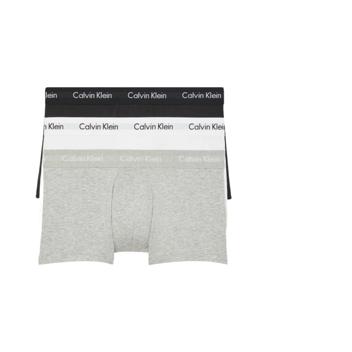 캘빈 클라인 코튼 스트레치 3팩 로우 라이즈 박서 브리프 블랙 그레이 화이트(Calvin Klein Cotton Stretch 3-pack Low Rise Boxer Briefs Black Grey White)