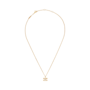 (W) Celine Triomphe Rhinestone Necklace in Brass with Gold Finish and Crystals Gold