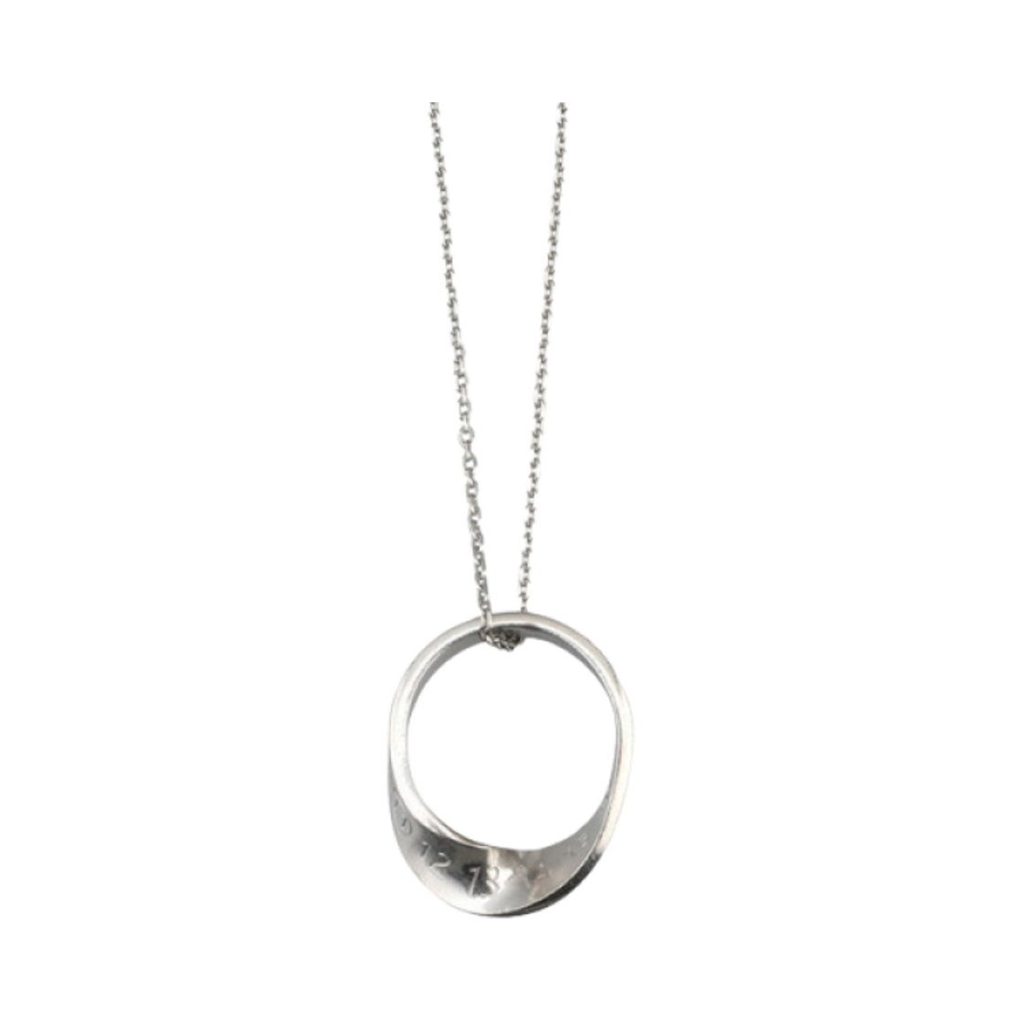 SM1UU0019S12975951 Maison Margiela Twisted Numbers Ring Necklace Silver
