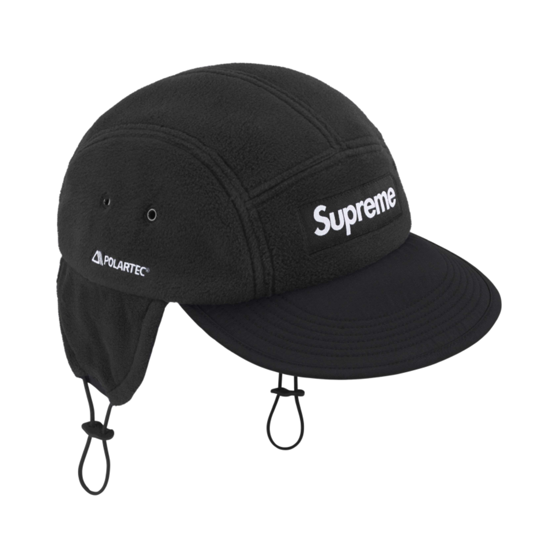 - Supreme Polartec Earflap Camp Cap Black - 24FW