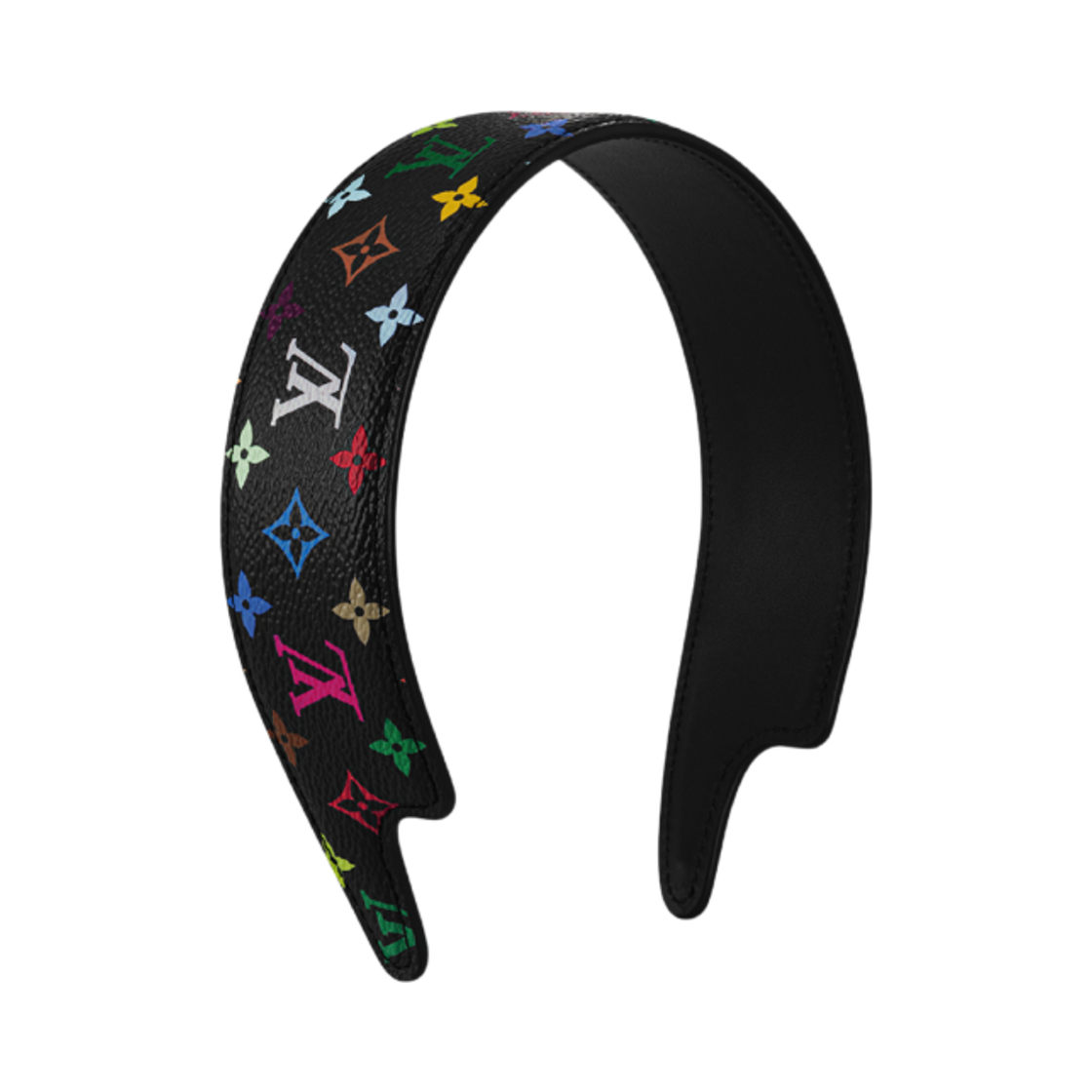 (W) 루이비통 x 무라카미 타카시 모노그램 LV 아웃라인 헤드밴드 멀티컬러 블랙((W) Louis Vuitton x Murakami Takashi Monogram LV Outline Headband Multicolor Black)