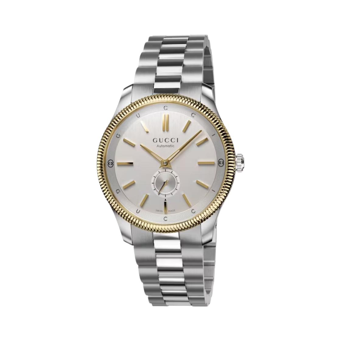 YA126390 Gucci G-Timeless Automatic 40mm Stainless Steel Bracelet Gold Silver
