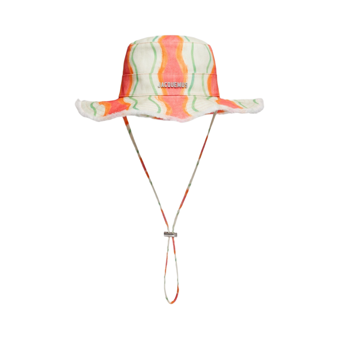 자크뮈스 르 밥 아티초크 버킷햇 프린트 핑크 웨이브 스트라이프(Jacquemus Le Bob Artichaut Bucket Hat Print Pink Waves Stripes) - 1
