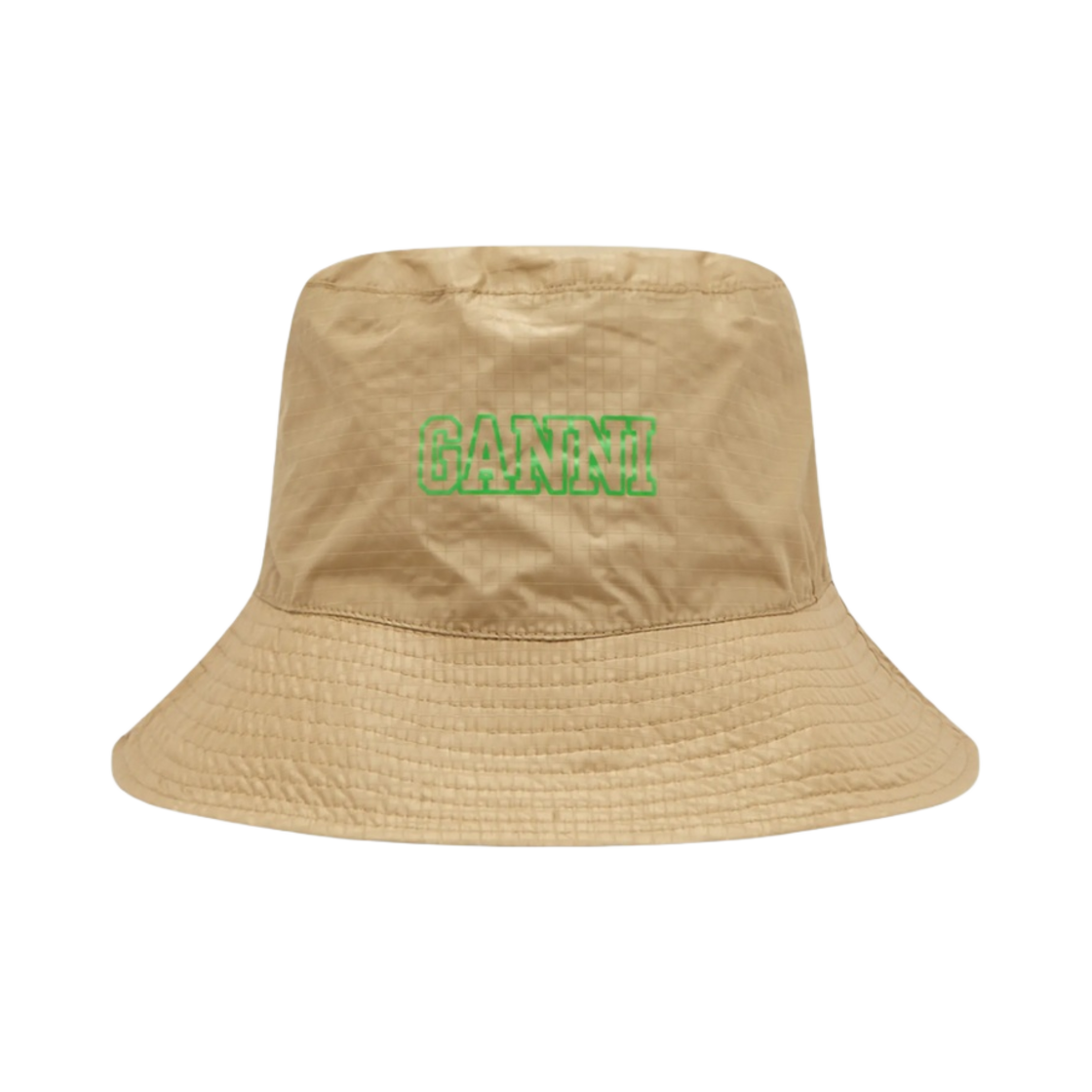 (W) 가니 소프트웨어 로고 버킷햇 페트리파이드 오크((W) Ganni Software Logo Bucket Hat Petrefied Oak) - 1
