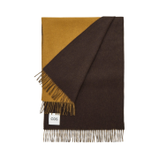 COS Wool Cashmere Blend Fringed Muffler Dark Brown