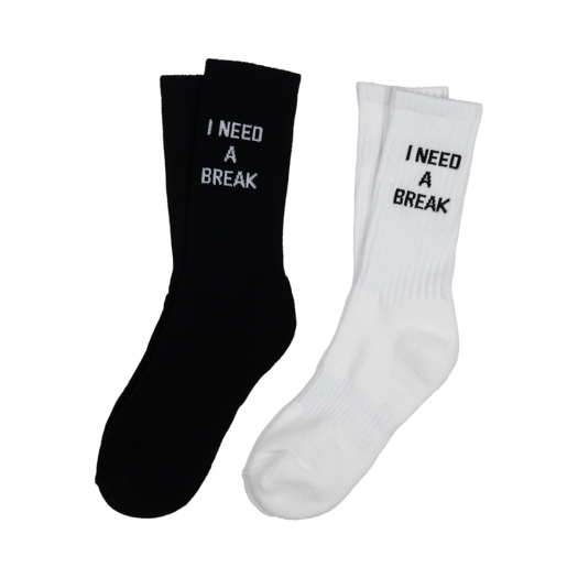 BB25SC001 Broken Beat Broken Socks White