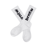 BORN TO WIN BRNTW Logo Socks White