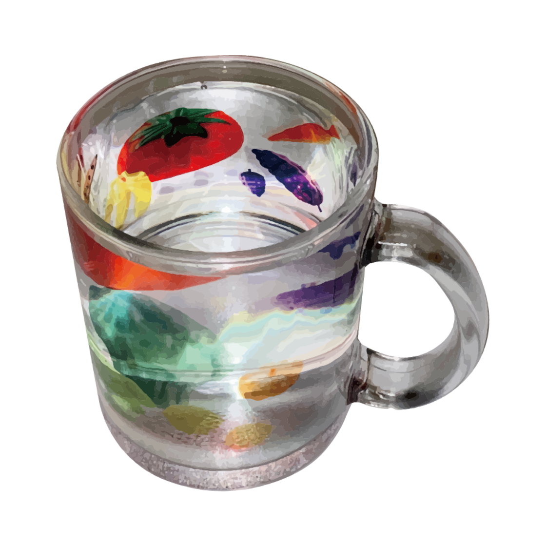 유라이크왓 토이 과일야채 글라스머그 유광