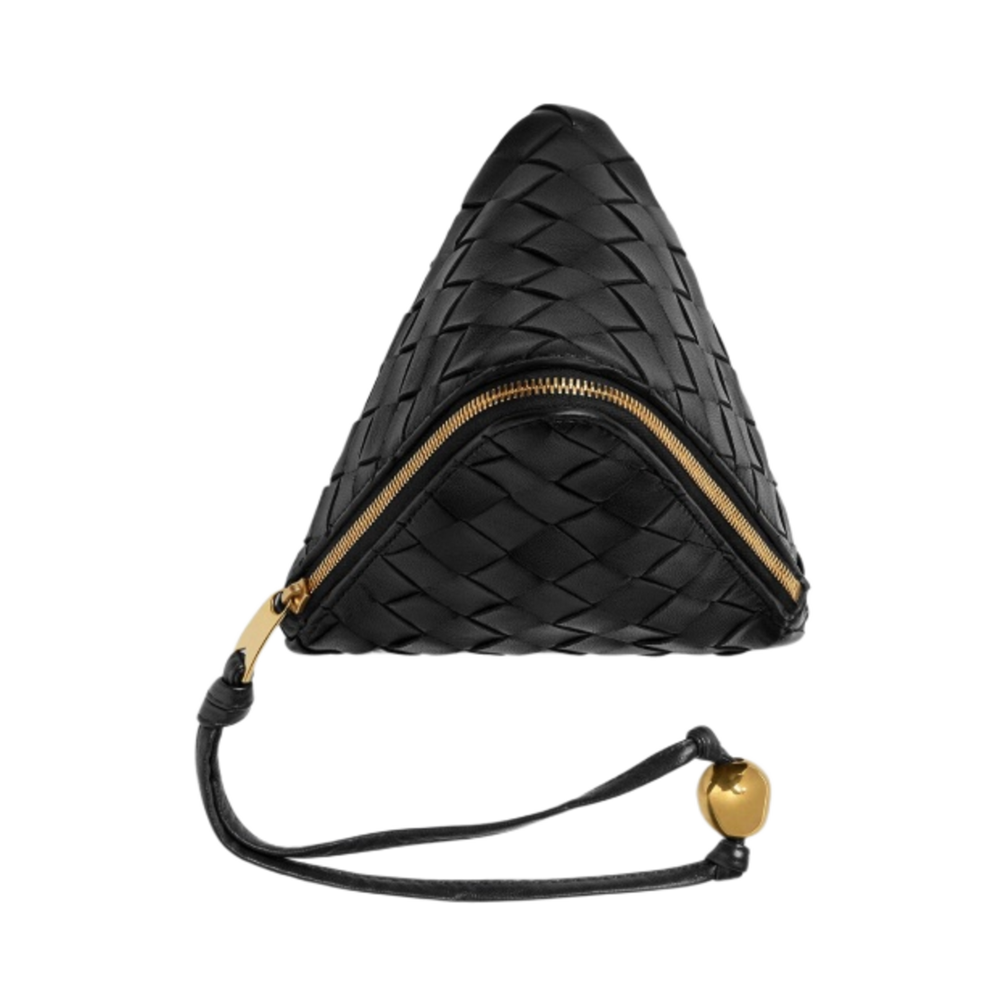 보테가 베네타 미니 레더 피라미드 파우치 블랙(Bottega Veneta Mini Leather Pyramid Pouch Black) - 3