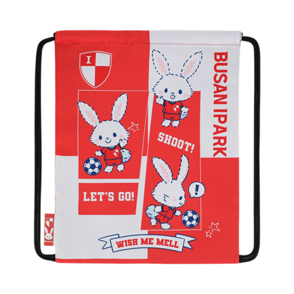 K 리그 x 산리오 캐릭터즈 2025 짐 색 위시미멜 부산 아이파크 레드(K League x Sanrio Characters 2025 Gym Sack Wish Me Mell Busan I-Park Red)