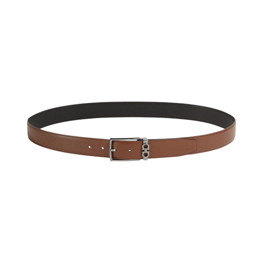 페라가모 리버시블 어드저스터블 간치니 벨트 래디카 블랙(Ferragamo Reversible Adjustable Gancini Belt Radica Black) - 1