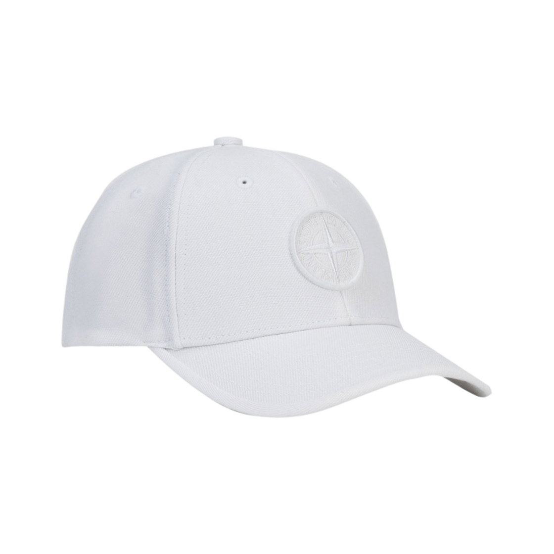 (키즈) 스톤 아일랜드 91263 6-패널 로고 캡 화이트((Kids) Stone Island 91263 6-Panel Logo Cap White) - 1