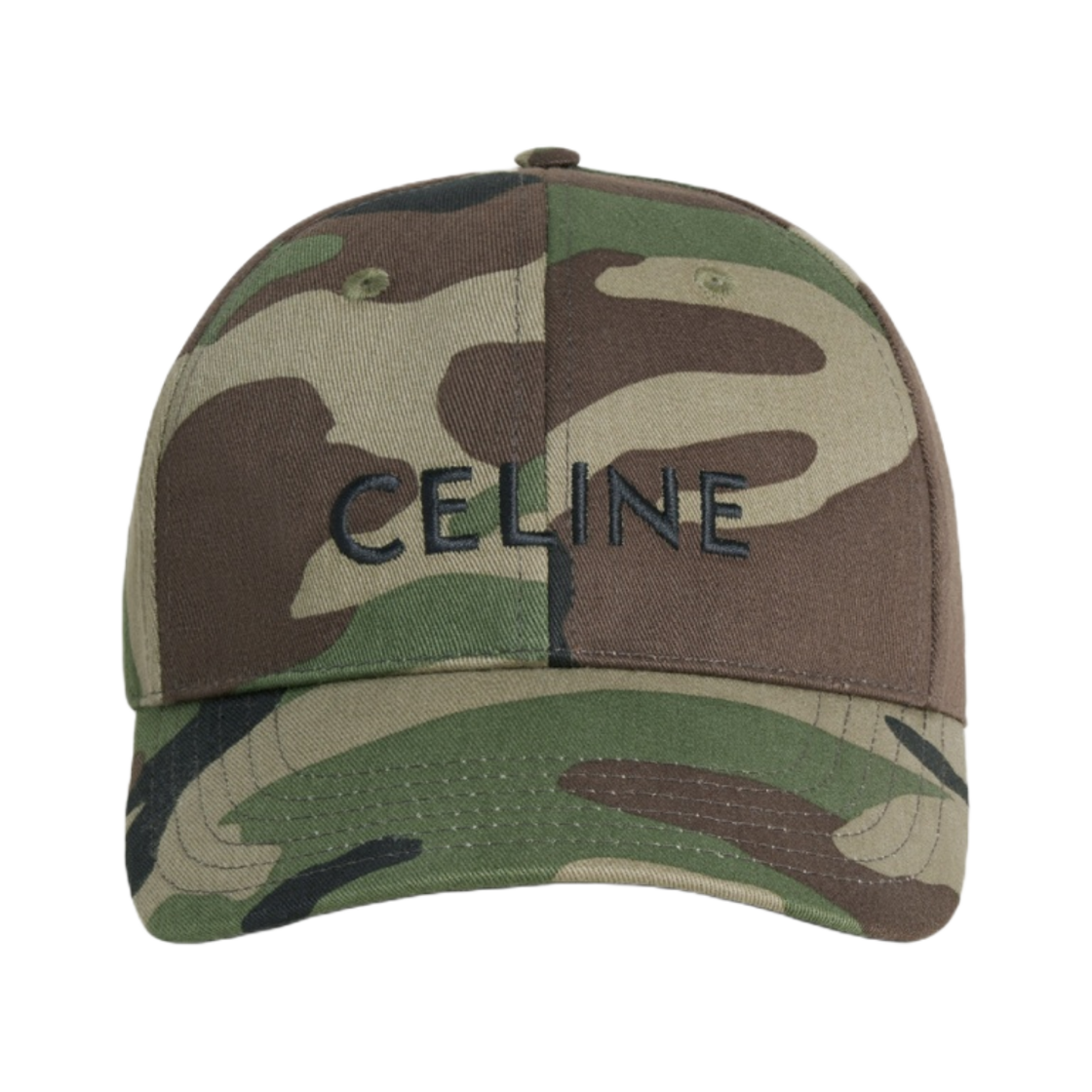셀린느 코튼 베이스볼 캡 카키 밀리테어(Celine Baseball Cap in Cotton Kaki Militaire) - 1