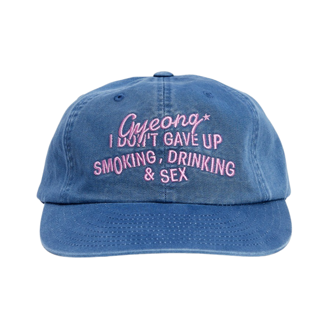 GY31WC02VB00 Gyeong Washed Logo 6Panel Cap Vintage Blue