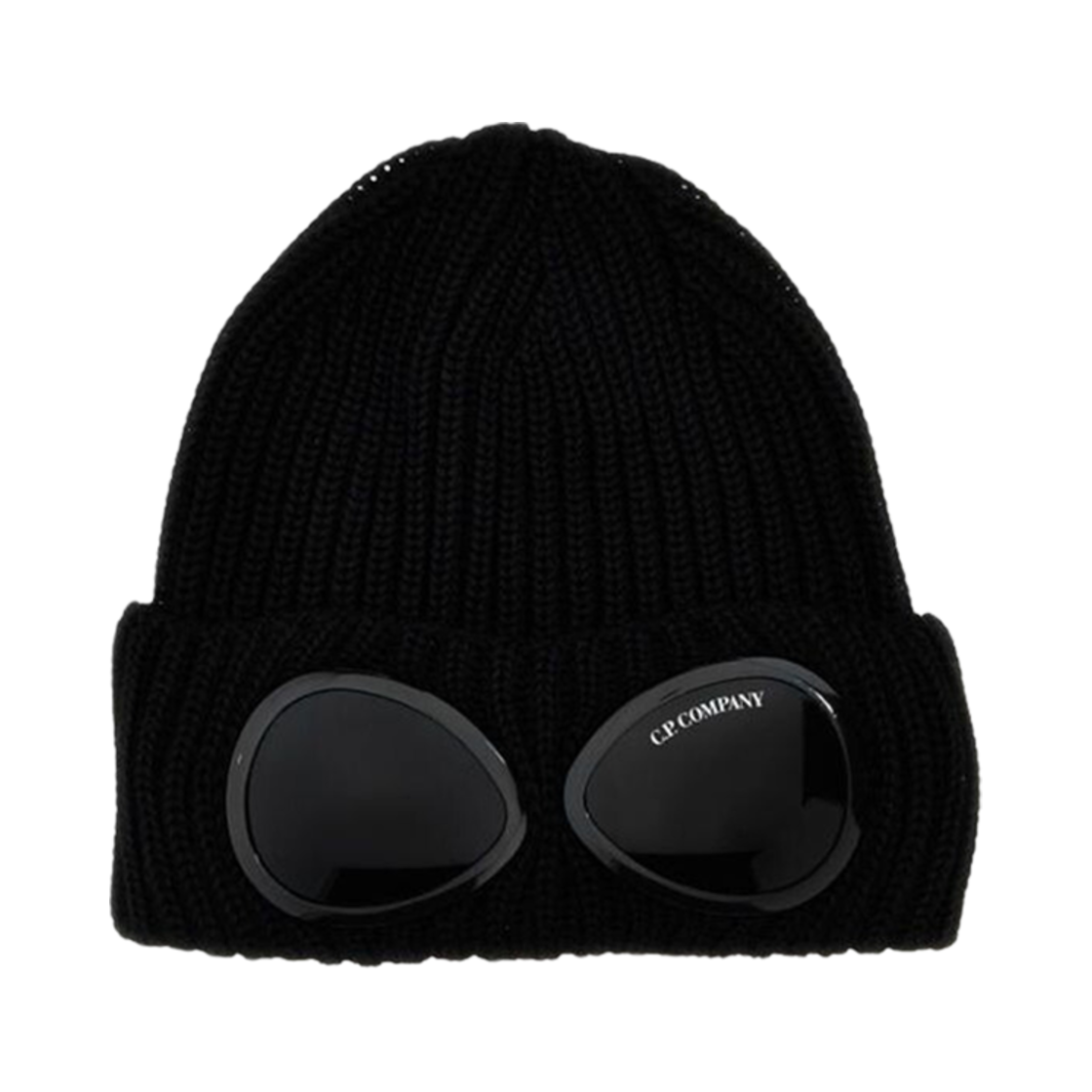 C.P. 컴퍼니 엑스트라 파인 메리노 울 고글 비니 블랙 - 24FW(C.P. Company Extra Fine Merino Wool Goggle Beanie Black - 24FW)