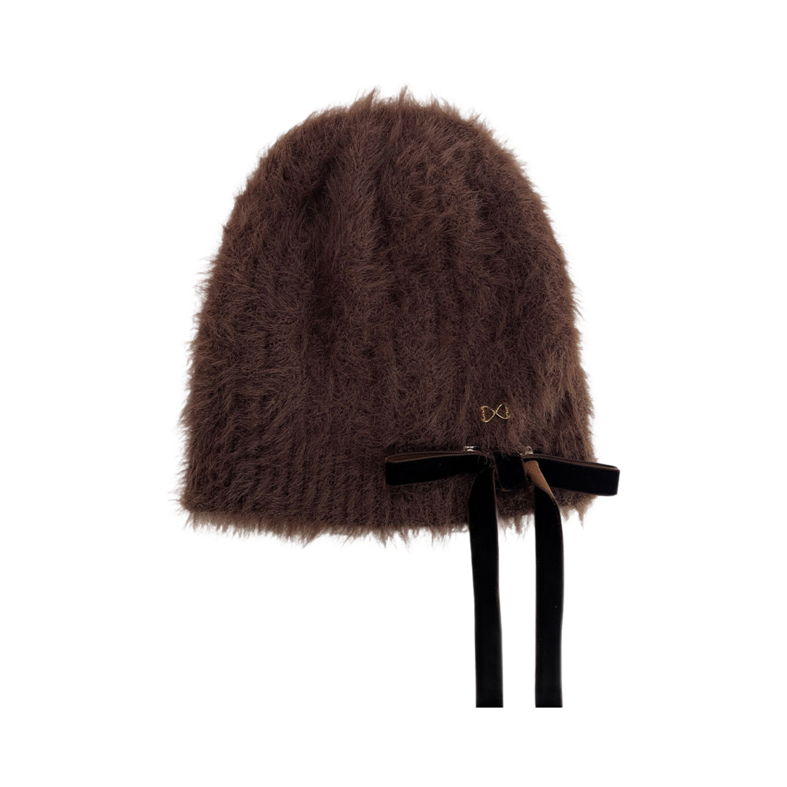 L244MCP050_03 lovememonster Pretty Angel Ribbon Beanie Brown