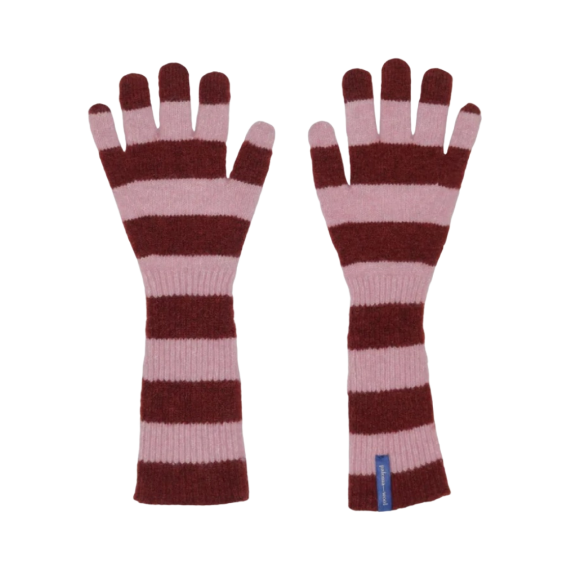 RJ9014 (W) Paloma Wool Patum Long Knitted Bicolor Gloves Pink