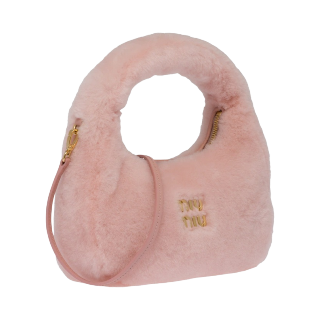 미우 미우 완더 양가죽 호보백 오키드 핑크(Miu Miu Wander Sheepskin Hobo Bag Orchid Pink) - 2