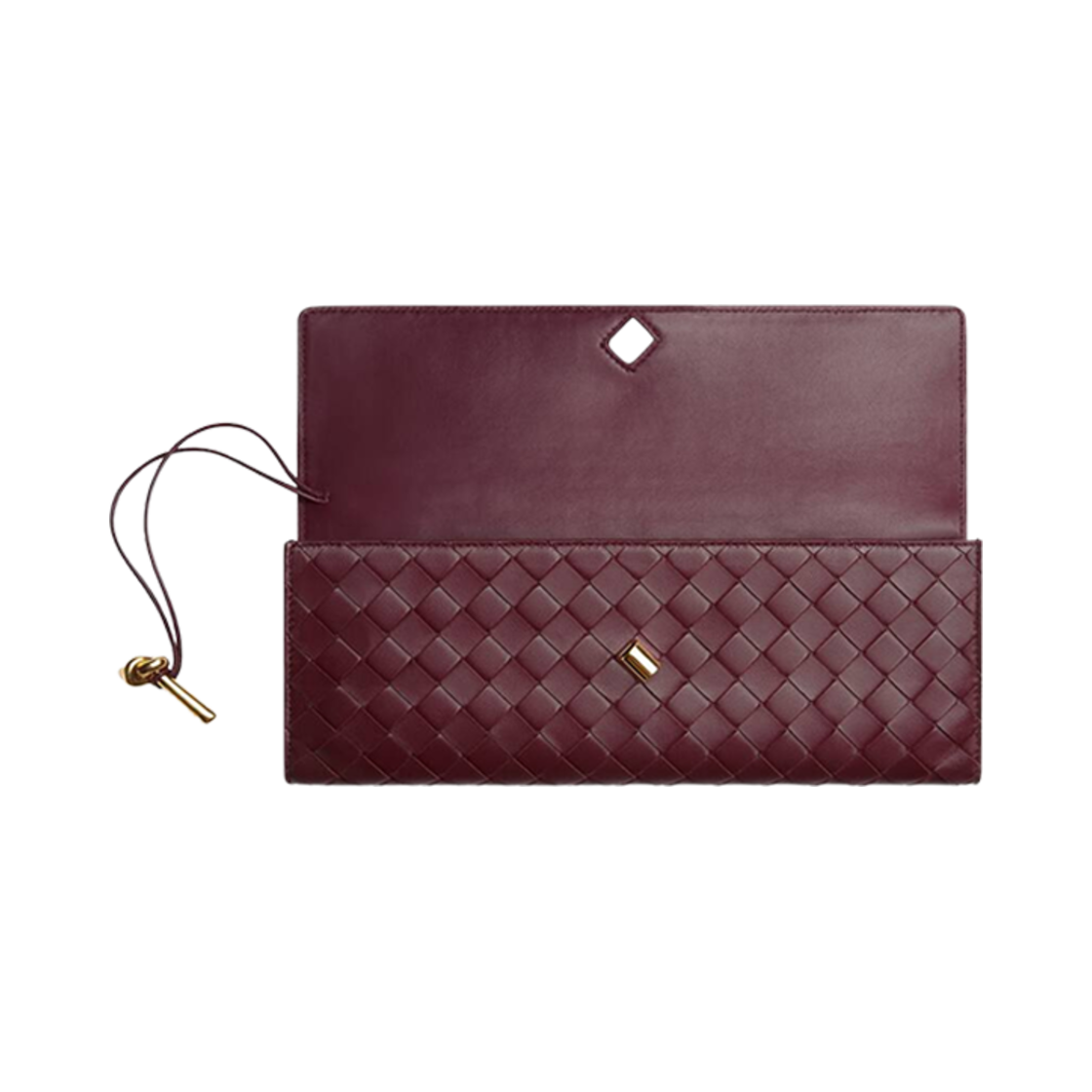 보테가 베네타 지퍼 클러치 안디아모 핸들 바롤로(Bottega Veneta Long Clutch Andiamo With Handle Barolo) - 2