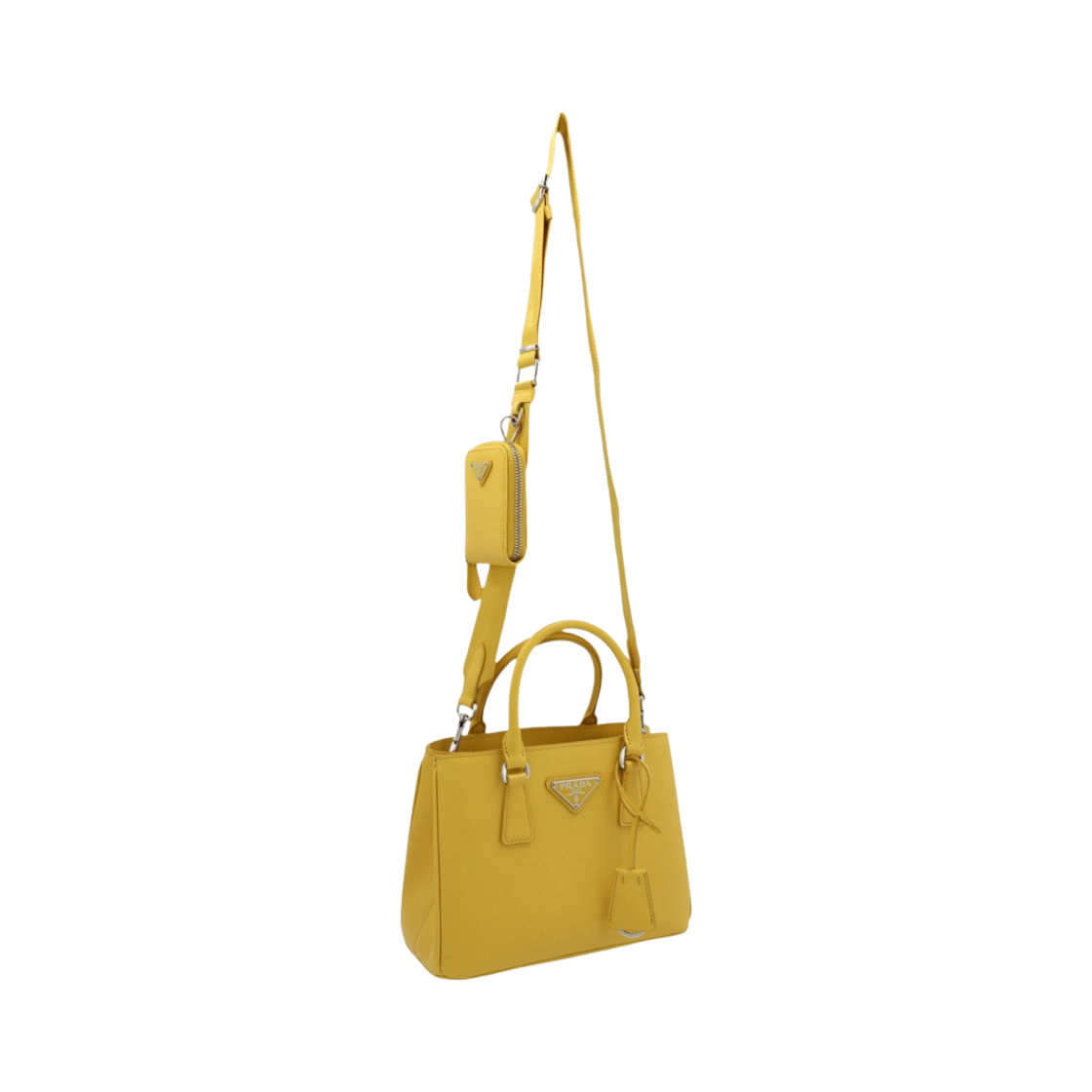 1BA296-NZV-F0377 Prada Galleria Saffiano Leather Mini Bag Sunny Yellow - #3
