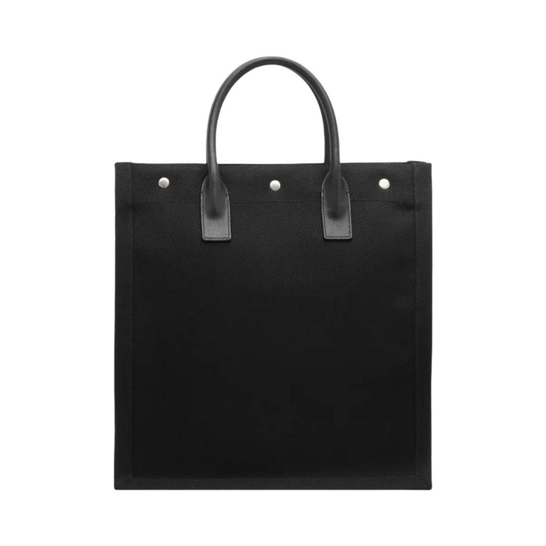 생로랑 리브 고시 N/S 코튼 캔버스 레더 토트백 블랙(Saint Laurent Rive Gauche N/S Tote Bag in Cotton Canvas and Leather Black) - 2