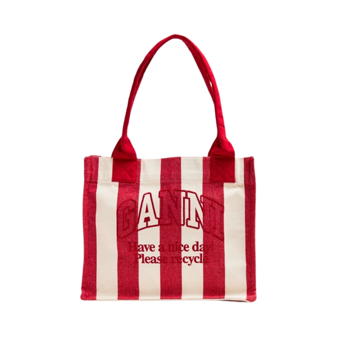 가니 스트라이프 라지 쇼퍼 바베이도스 체리