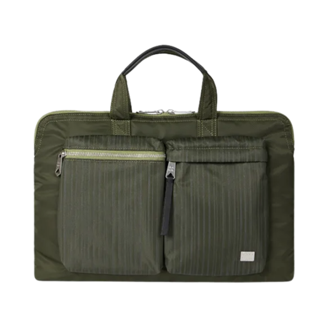 M1A-8060-PLASER-36 Paul Smith Laser Stripe Recycled Nylon Folio Tote Bag Green