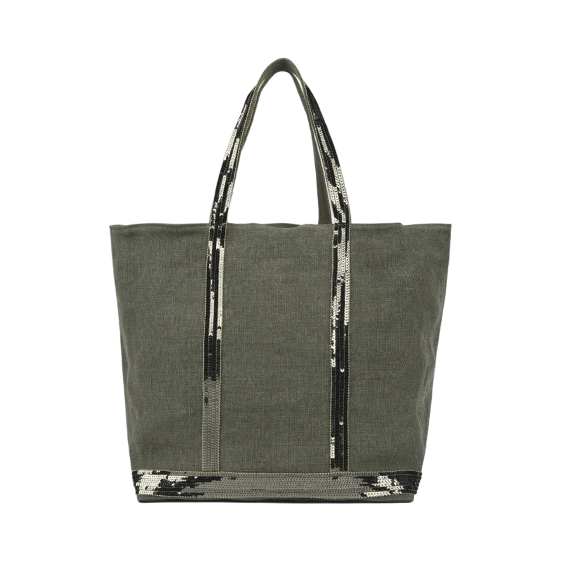 0PVE31-V40315-667 Vanessa Bruno Linen L Cabas Tote Khaki