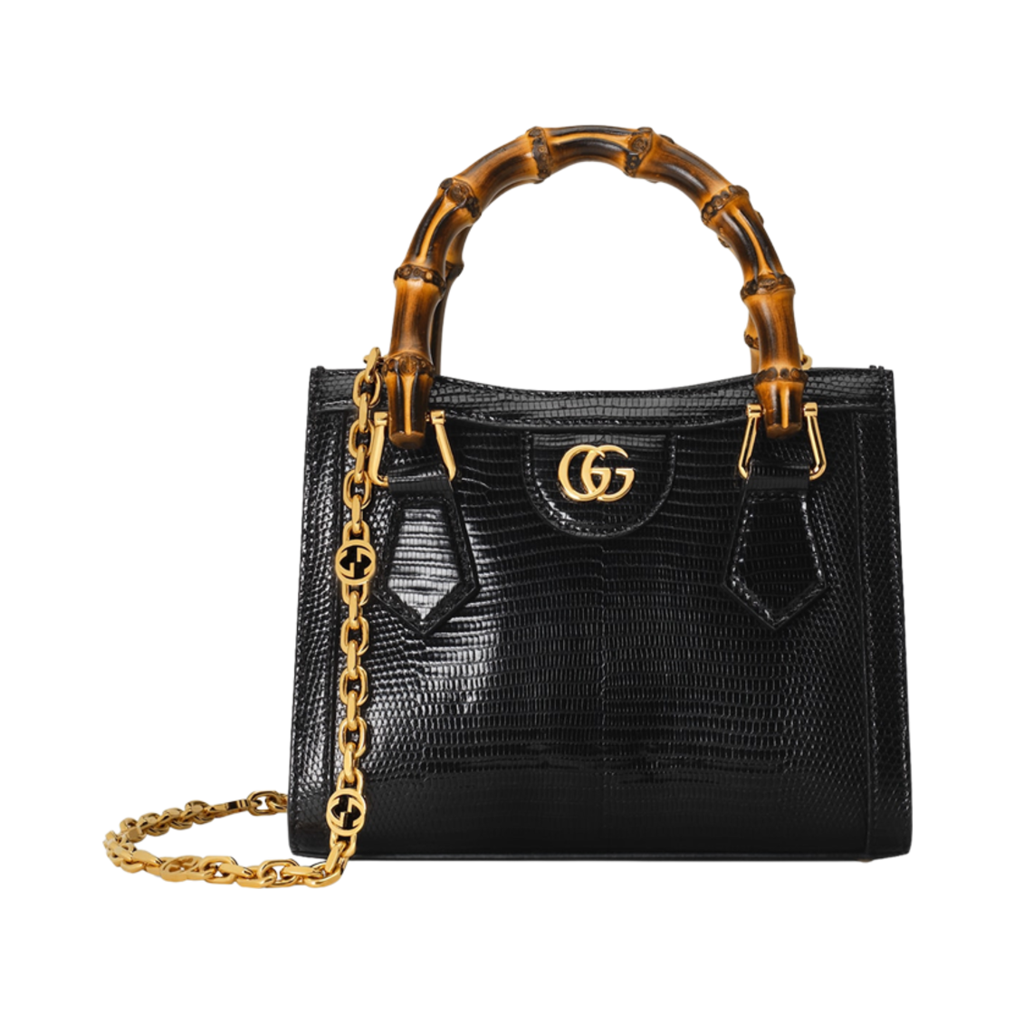 구찌 다이애나 리자드 미니백 블랙(Gucci Diana Lizard Mini Bag Black) - 1