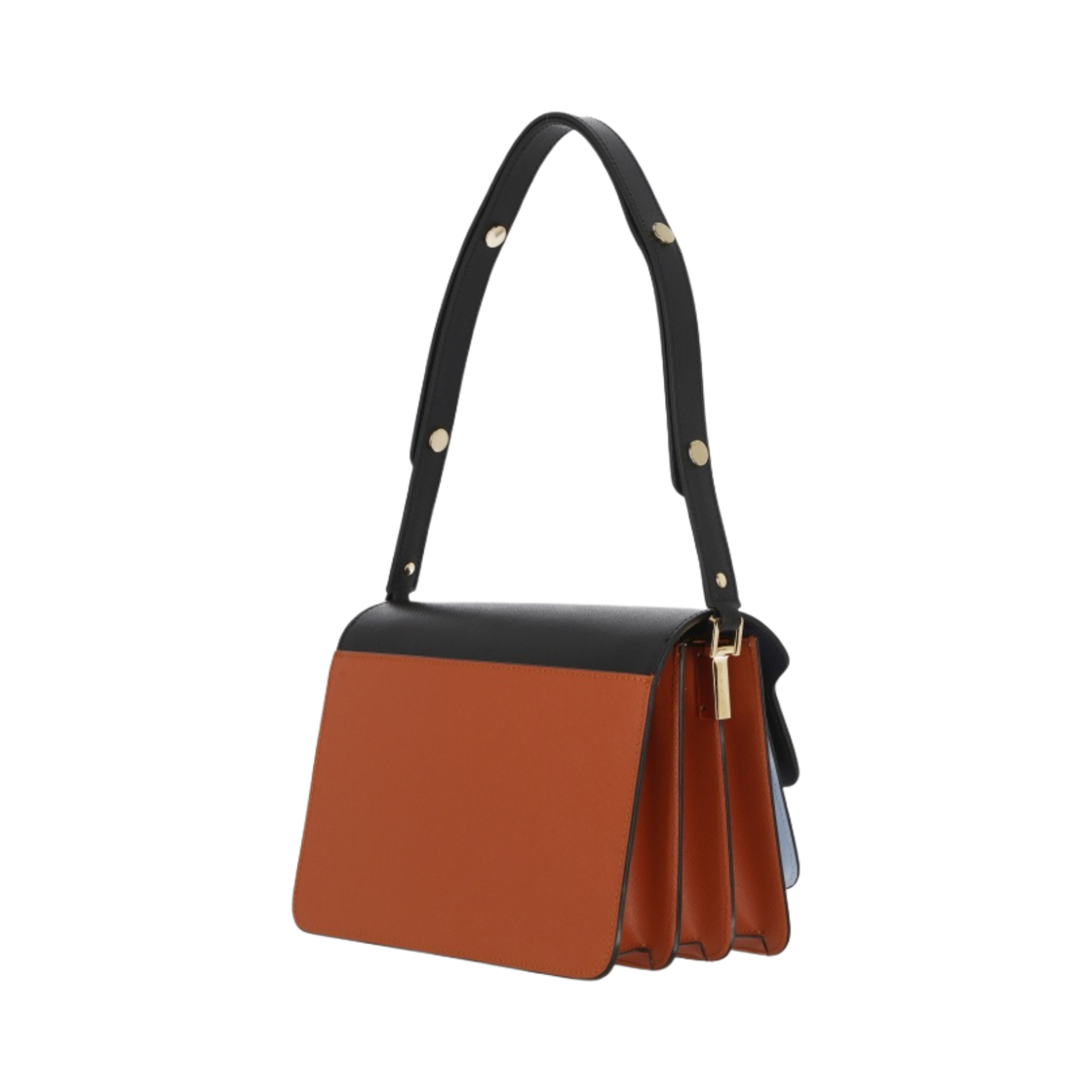 마르니 사피아노 미니 트렁크백 블랙 일루젼 블루 칠리(Marni Saffiano Mini Trunk Bag Black Illusion Blue Chili) - 3