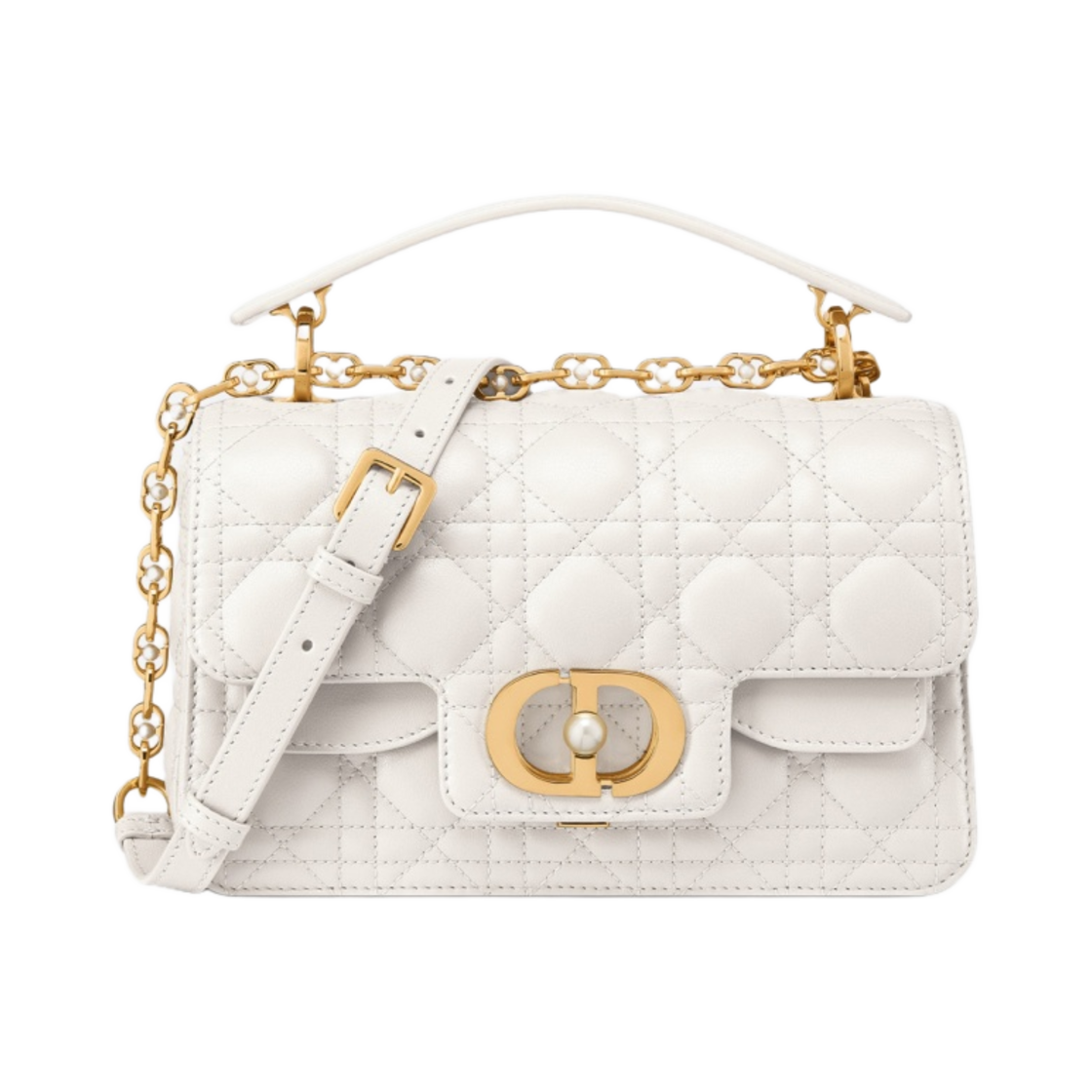 M9271UBHI-M030 Dior Small Jolie Top Handle Bag Cannage Calfskin Latte