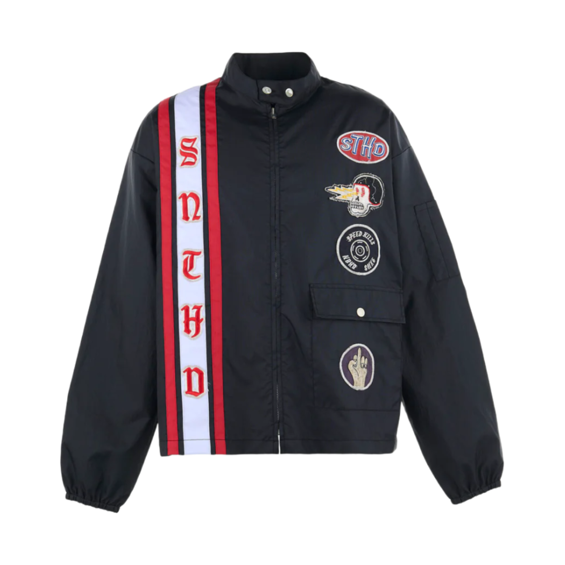 25119SMN-JKM01S/HR8-0000-C73 Neighborhood x Saint Mxxxxxx STHD Nylon Jacket SNTHD Black - 25SS