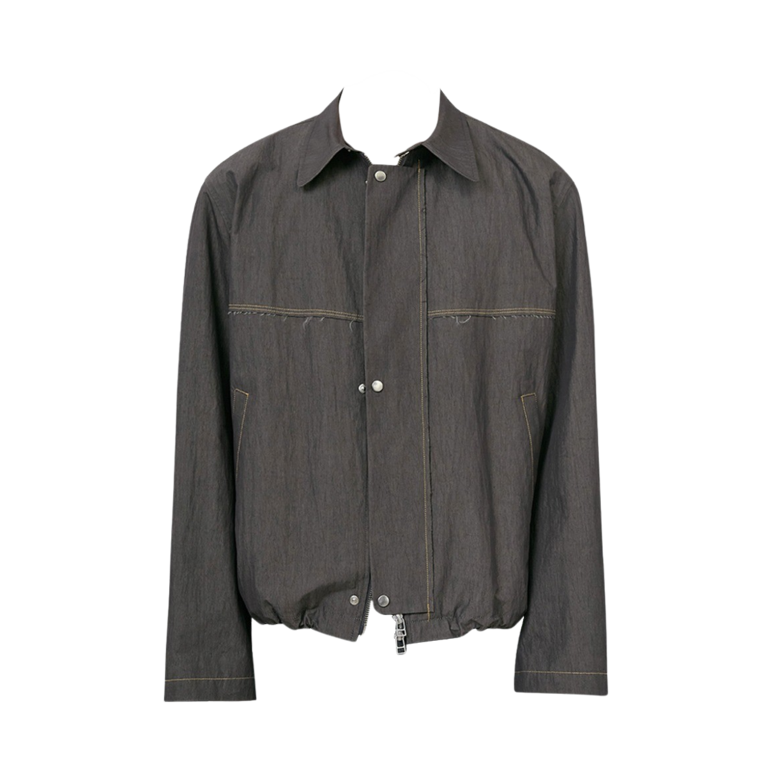 타이핑 미스테이크 엘보우 패치 스티치 블루종 다크 그레이(Typing Mistake Elbow Patch Stitch Blouson Dark Gray)