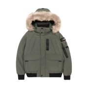 National Geographic Taruga Fur Trim Hood Goose Down Jumper Lichen Khaki