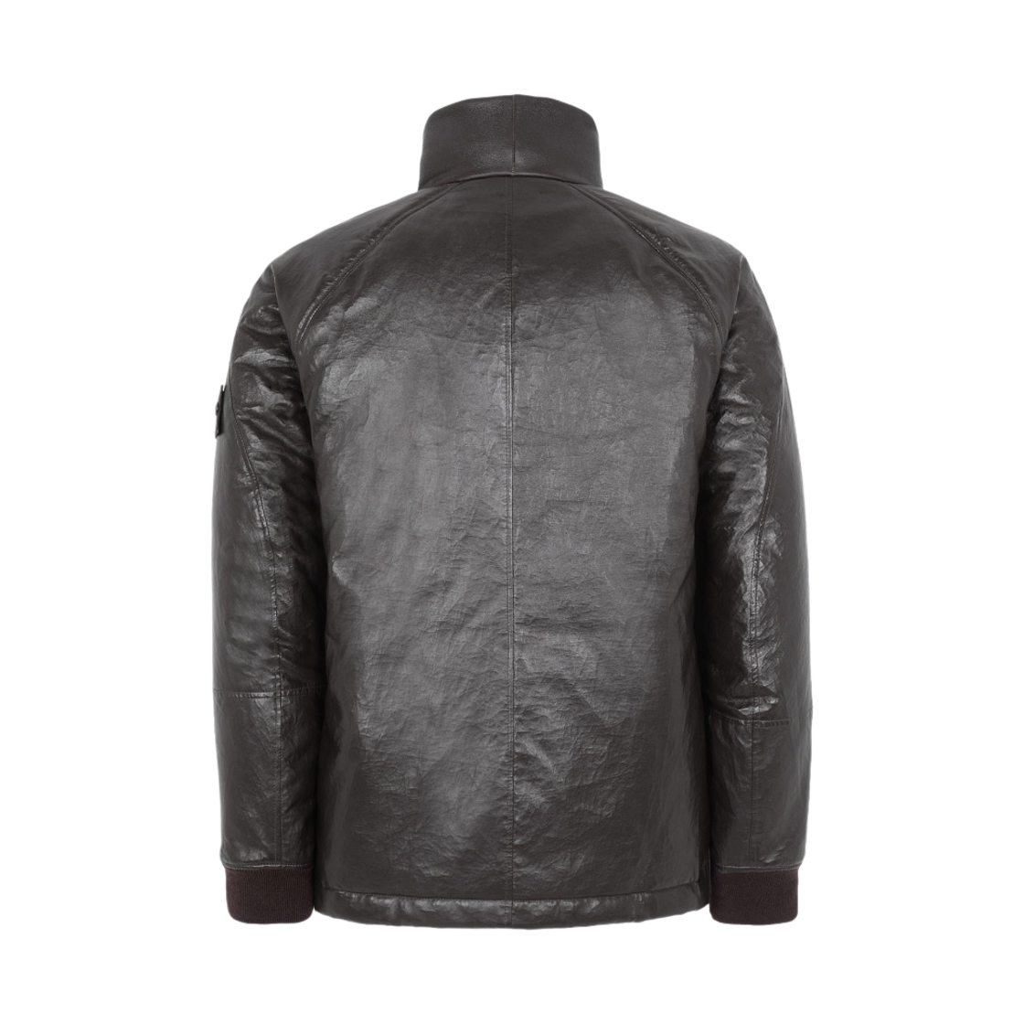 7315002F3-V0070 Stone Island 002F3 Ghost Piece Featherweight Leather Stretch Wool Nylon Down Jacket Dark Brown - 20FW - #2