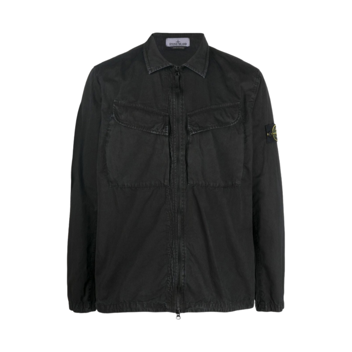스톤 아일랜드 101WN 브러쉬드 코튼 캔버스 올드이펙트 오버셔츠 블랙 - 22FW(Stone Island 101WN Brushed Cotton Canvas T.CO+OLD Overshirt Black - 22FW)