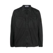 Stone Island 101WN Brushed Cotton Canvas T.CO+OLD Overshirt Black - 22FW