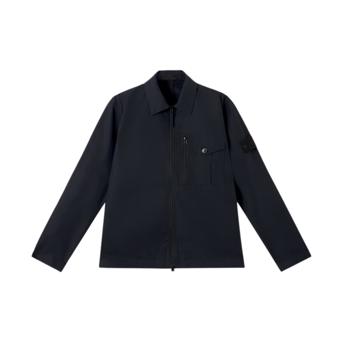 K1S151200007-S00F1-V0029 Stone Island 1200007 Weatherproof Cotton Canvas Ghost Overshirt Black - 25SS