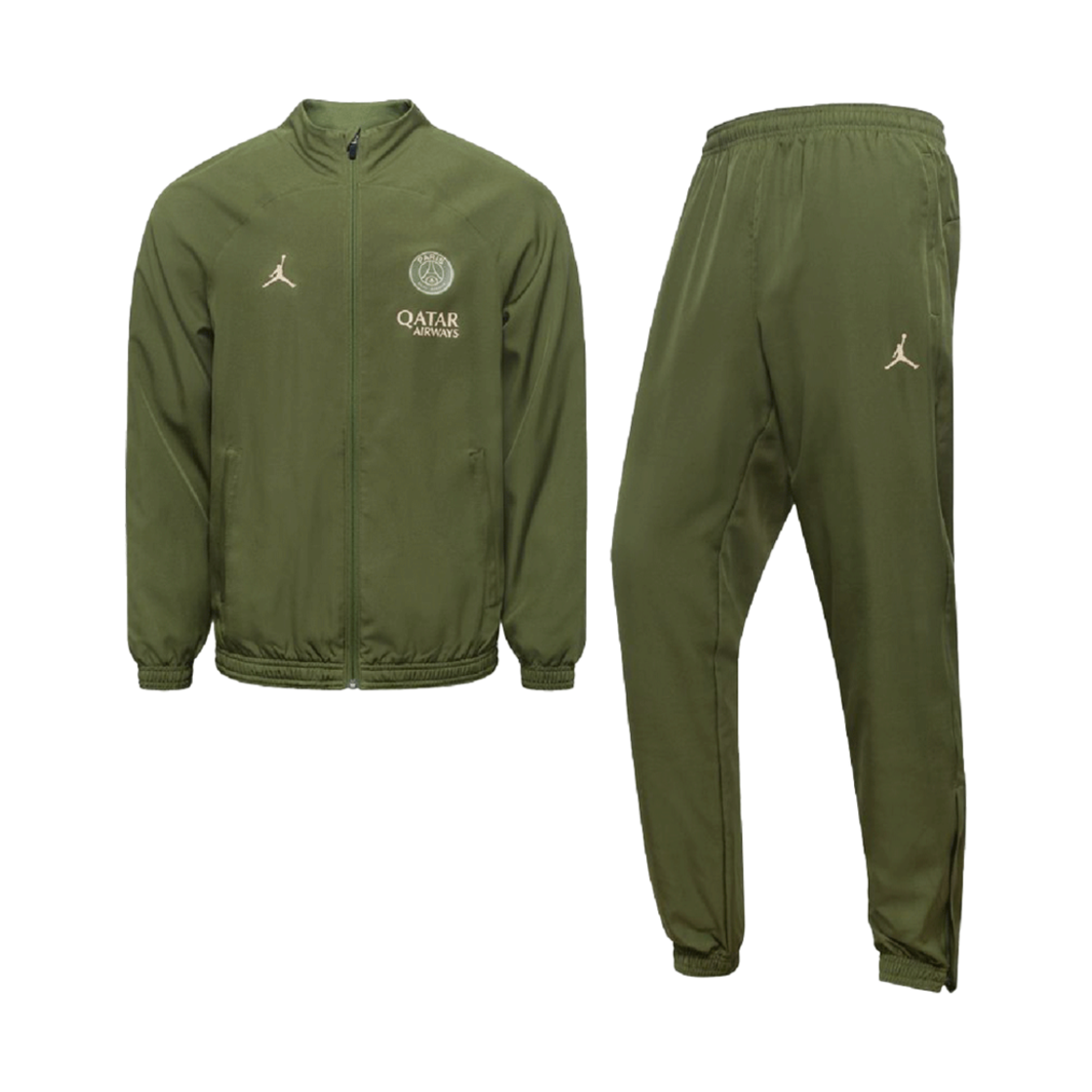 PSG2412WJ002UOG Over The Pitch PSG Jordan Strike Tracksuit Green