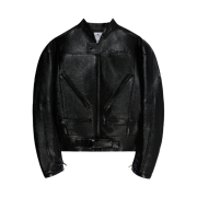 (W) Courreges Blouson Racer Vinyl Black